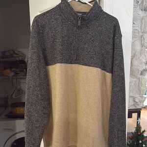 Two-Tone Half-Zip Sweater